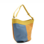 Chromatic Round-shape Shoulder Bag - Blue & Orange