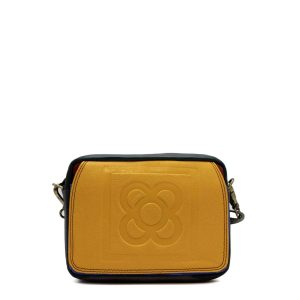 Yellow recycled leather crossbody and belt bag by Soruka
