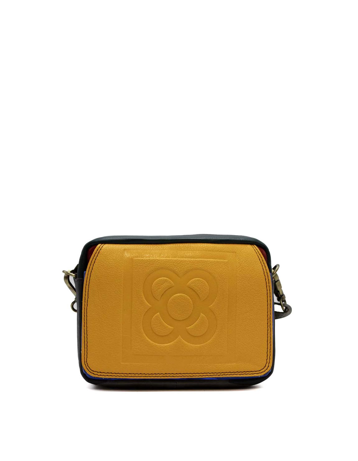 Yellow recycled leather crossbody and belt bag by Soruka