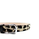7 Animal print recycled leather slim belt by Soruka