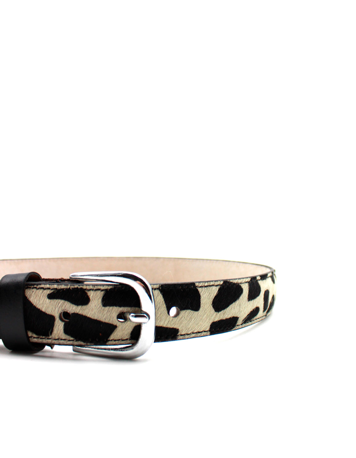 7 Animal print recycled leather slim belt by Soruka