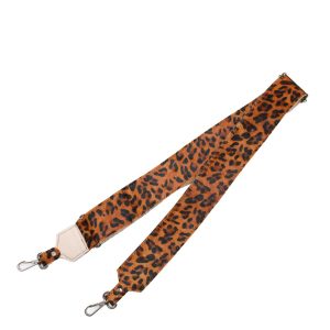 Animal print recycled leather adjustable bag strap by Soruka