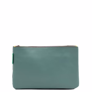 Blue and purple reversible recycled leather crossbody bag by Soruka