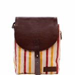 capri_recycledleather_020626-1 Sand beige recycled leather and upcycled canvas crossbody bag by Soruka